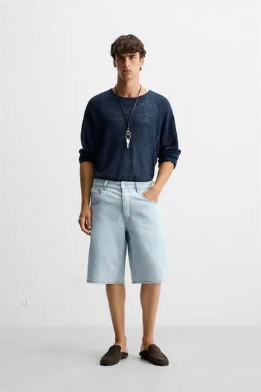 Джинсовые шорты-бермуды BAGGY FIT