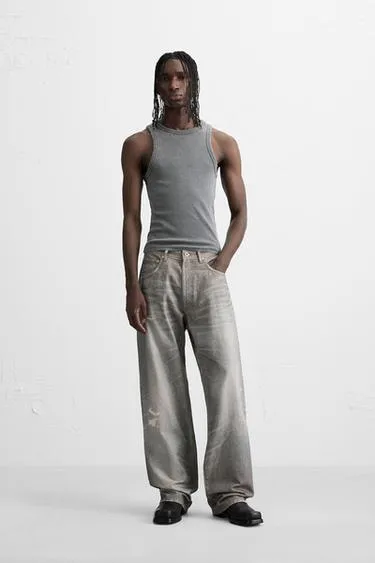Джинсы BAGGY FIT с принтом