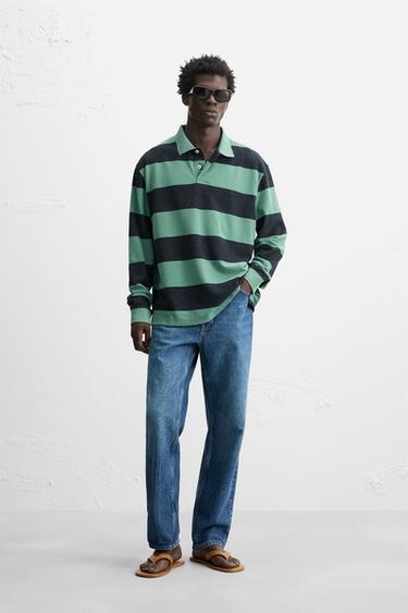 Zara Поло в полоску с эффектом стирки купить с доставкой.