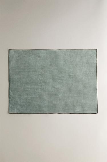 Zara Плетеный плетеный коврик с оверлоком