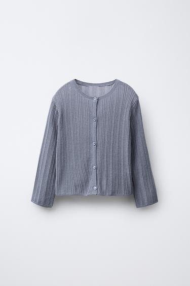 Zara Кардиган в рубчик с льном купить с доставкой.