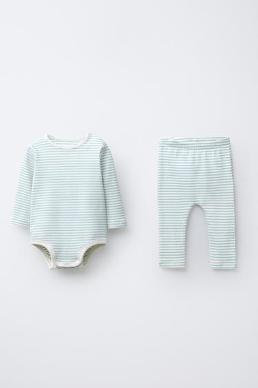 Zara Комплект из боди и легинсов в полоску купить с доставкой.