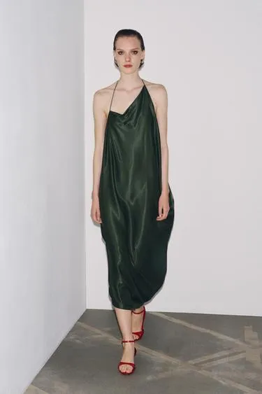 Асимметричное атласное платье — ZW COLLECTION
