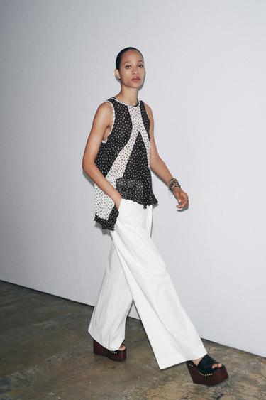 Zara Топ в горох — ZW COLLECTION