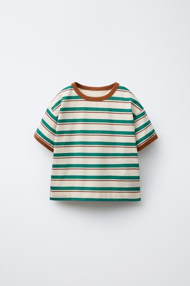 Zara Футболка в полоску с яркой отделкой купить с доставкой.