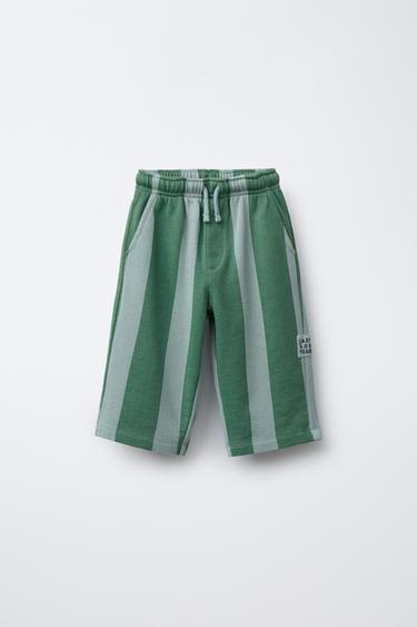 Zara Брюки флисовые кюлоты в полоску купить с доставкой.