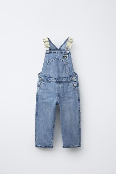 Zara Джинсовый комбинезон комбинированный купить с доставкой.
