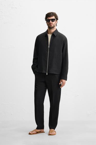 Zara Брюки классического кроя из 100% льна купить с доставкой.