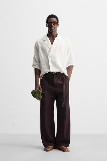 Zara Рубашка-кимоно из 100% льна