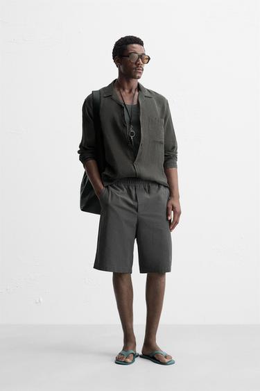 Zara Рубашка из 100% льна