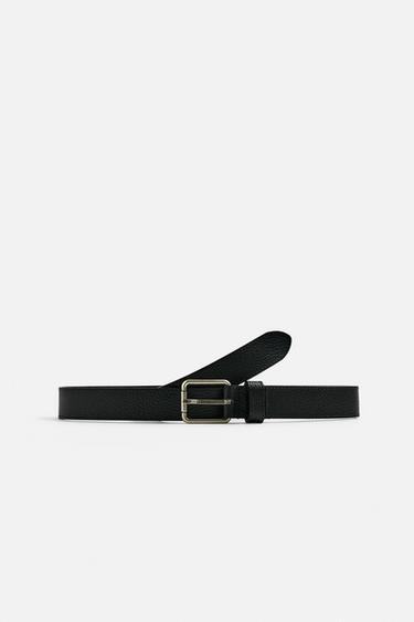 Zara Кожаный ремень с декоративной строчкой купить с доставкой.