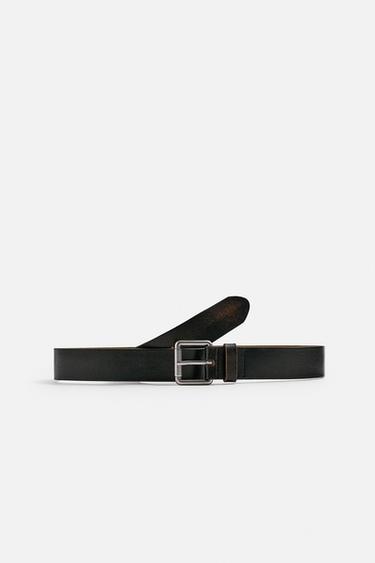 Zara Кожаный ремень в винтажном стиле купить с доставкой.