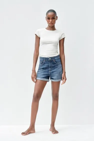 Шорты TRF MOM FIT с высокой посадкой