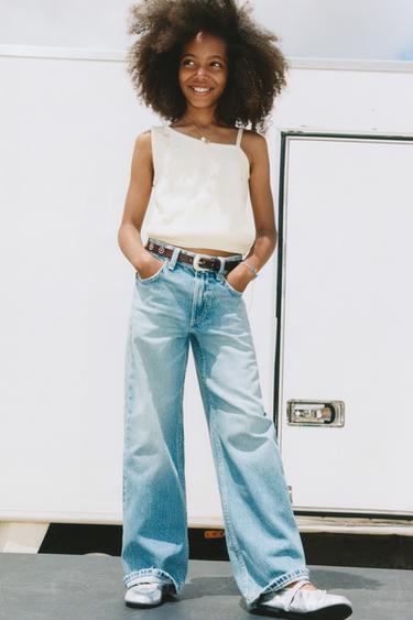 Zara Трикотажный топ с асимметричным вырезом и бусинами купить с доставкой.