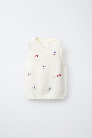 Zara Трикотажный топ с бисером купить с доставкой.