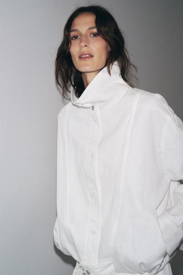 Zara Бомбер из 100% льна — ZW COLLECTION