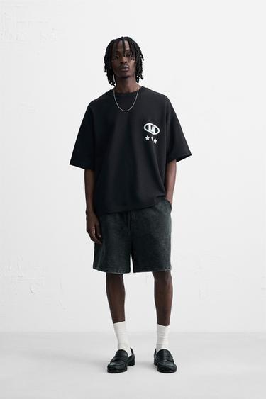 Zara Толстовка с графическим принтом