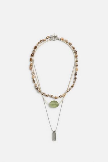 Zara Набор из 3 комбинированных ожерелий