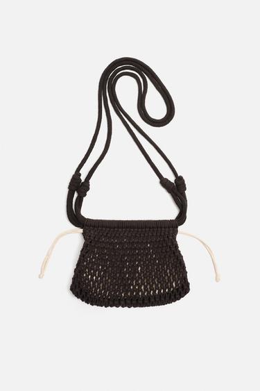 Zara Сумка-макраме купить с доставкой.