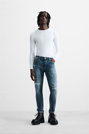 Zara Джинсы SKINNY FIT с разрезами
