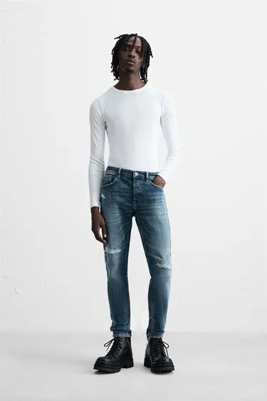 Джинсы SKINNY FIT с разрезами