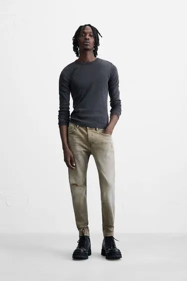 Джинсы SKINNY FIT с разрезами