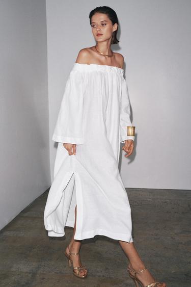 Zara Платье из 100% льна ZW COLLECTION