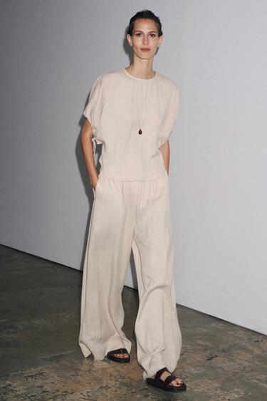 Zara Блуза с объемными рукавами — ZW COLLECTION