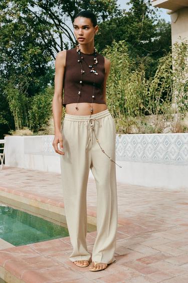 Zara Трикотажный топ с вырезом на спине купить с доставкой.