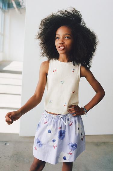 Zara FLORAL BERMUDA SKORT купить с доставкой.