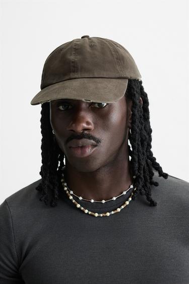 Zara Кепка с эффектом потертости