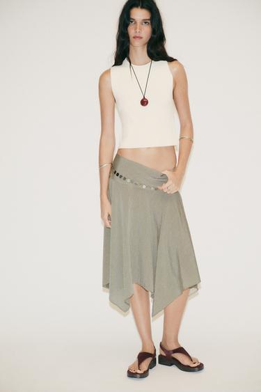 Zara Кожаные сандалии с заклепками