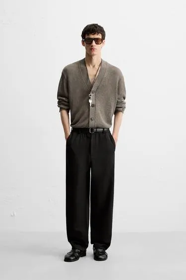 Брюки REGULAR FIT из ткани с текстурой
