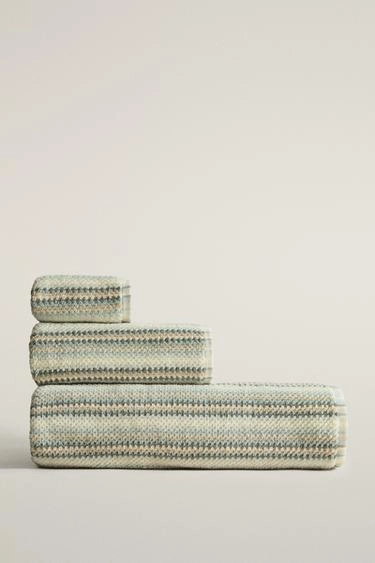 Striped cotton bath towel- Заказать в России