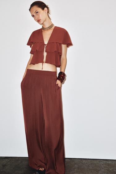Zara Широкие брюки купить с доставкой.
