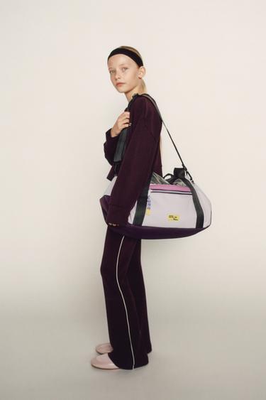 Zara Бомбер-свитшот с выпуклым текстом и модалом