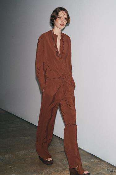 Zara Брюки из легкой ткани — ZW COLLECTION