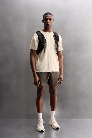 Zara Беговые шорты с блоками цветов