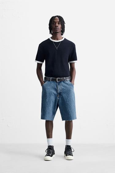 Zara Джинсовые шорты с карманом