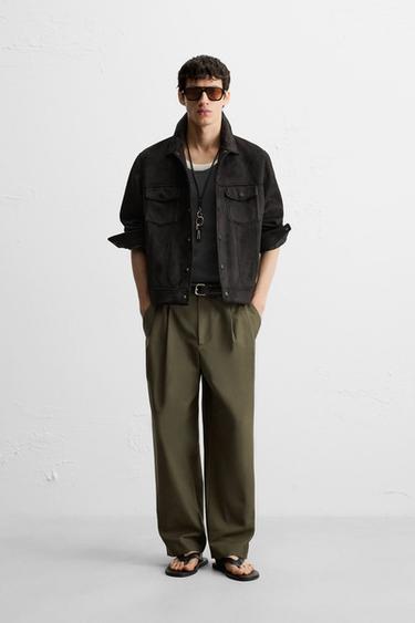 Zara Куртка классического кроя под замшу купить с доставкой.