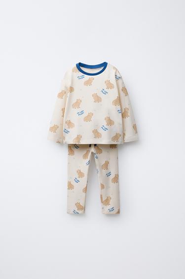 Zara 2-6 лет/пижама: футболка и брюки с принтом «капибары» купить с доставкой.