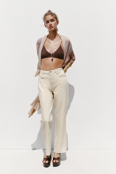 Zara Джинсы Z.02 STRAIGHT ANKLE с высокой посадкой купить с доставкой.