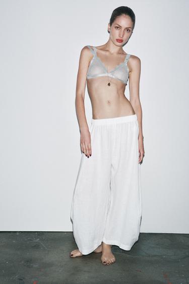 Zara Комбинированный кружевной бралетт