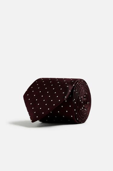 Zara Жаккардовый галстук из 100% шелка купить с доставкой.
