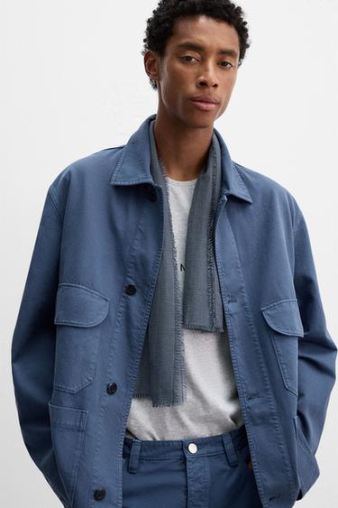 Zara Платок из хлопка с узором купить с доставкой.