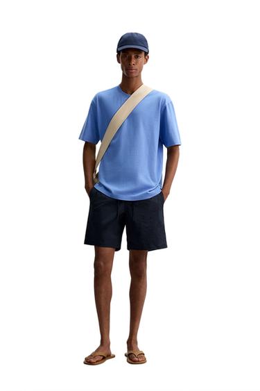 Zara Тяжелая футболка с короткими рукавами