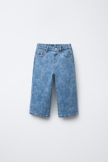 Zara Джинсы STRAIGHT с бантами купить с доставкой.