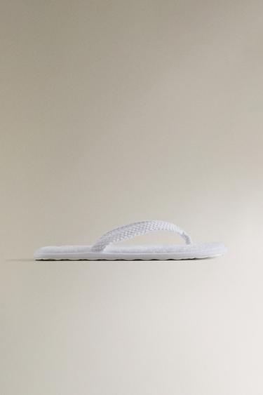 Zara Тапочки для ванной из махрового полотна ZARA
