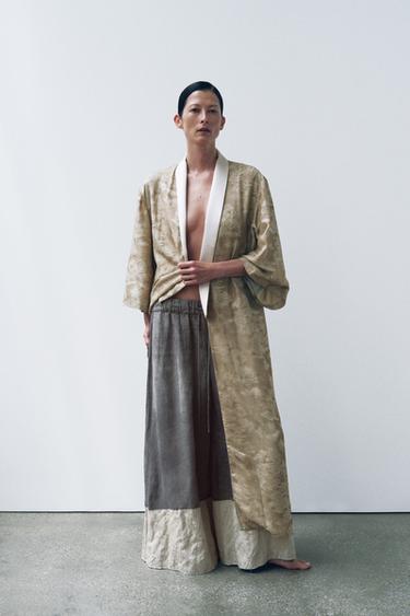 Zara Комбинированные жаккардовые брюки — ZW COLLECTION