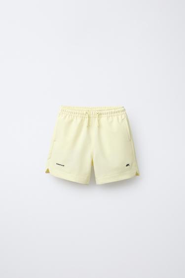 Zara Технологичные шорты-бермуды с логотипом купить с доставкой.
